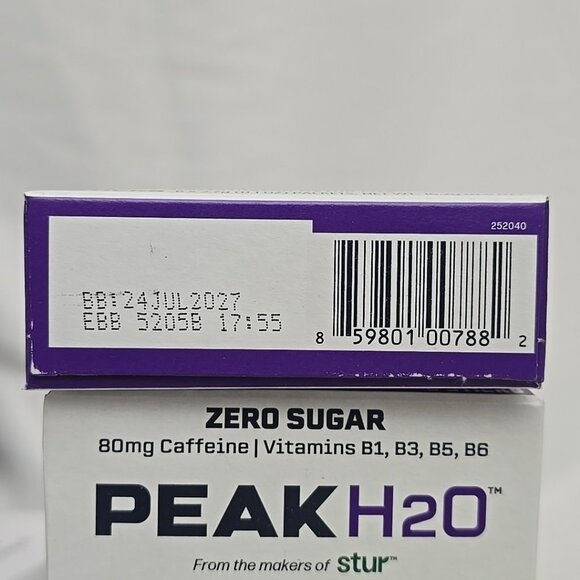 PEAK H2O By Stur ENERGY BlackBerry Grape 6 PACK 36 Count Drink Mix Enhancer - Picture 7 of 7